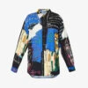 Honey Dijon X Basquiat Graphic-print Relaxed-fit Woven Shirt -Gentlemen Style Shop R04141613 BLACK M
