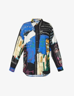 Honey Dijon X Basquiat Graphic-print Relaxed-fit Woven Shirt