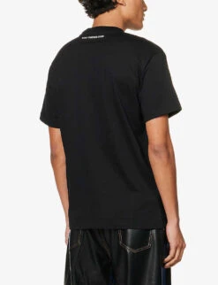 Executive Realness Brand-print Regular-fit Cotton-jersey T-shirt -Gentlemen Style Shop R04141619 BLACK ALT03