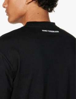 Executive Realness Brand-print Regular-fit Cotton-jersey T-shirt -Gentlemen Style Shop R04141619 BLACK ALT04