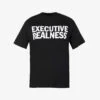 Executive Realness Brand-print Regular-fit Cotton-jersey T-shirt -Gentlemen Style Shop R04141619 BLACK M