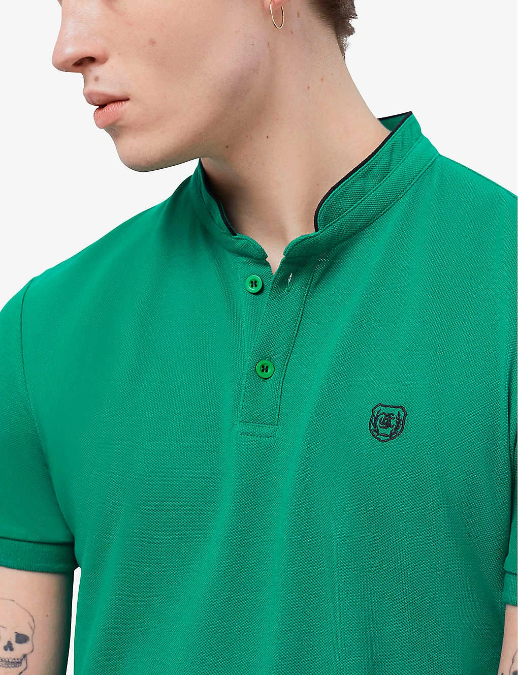 THE KOOPLES Logo-embroidered Stand-collar Cotton-piqué Polo Shirt 7 THE KOOPLES Logo-embroidered Stand-collar Cotton-piqué Polo Shirt - Image 5