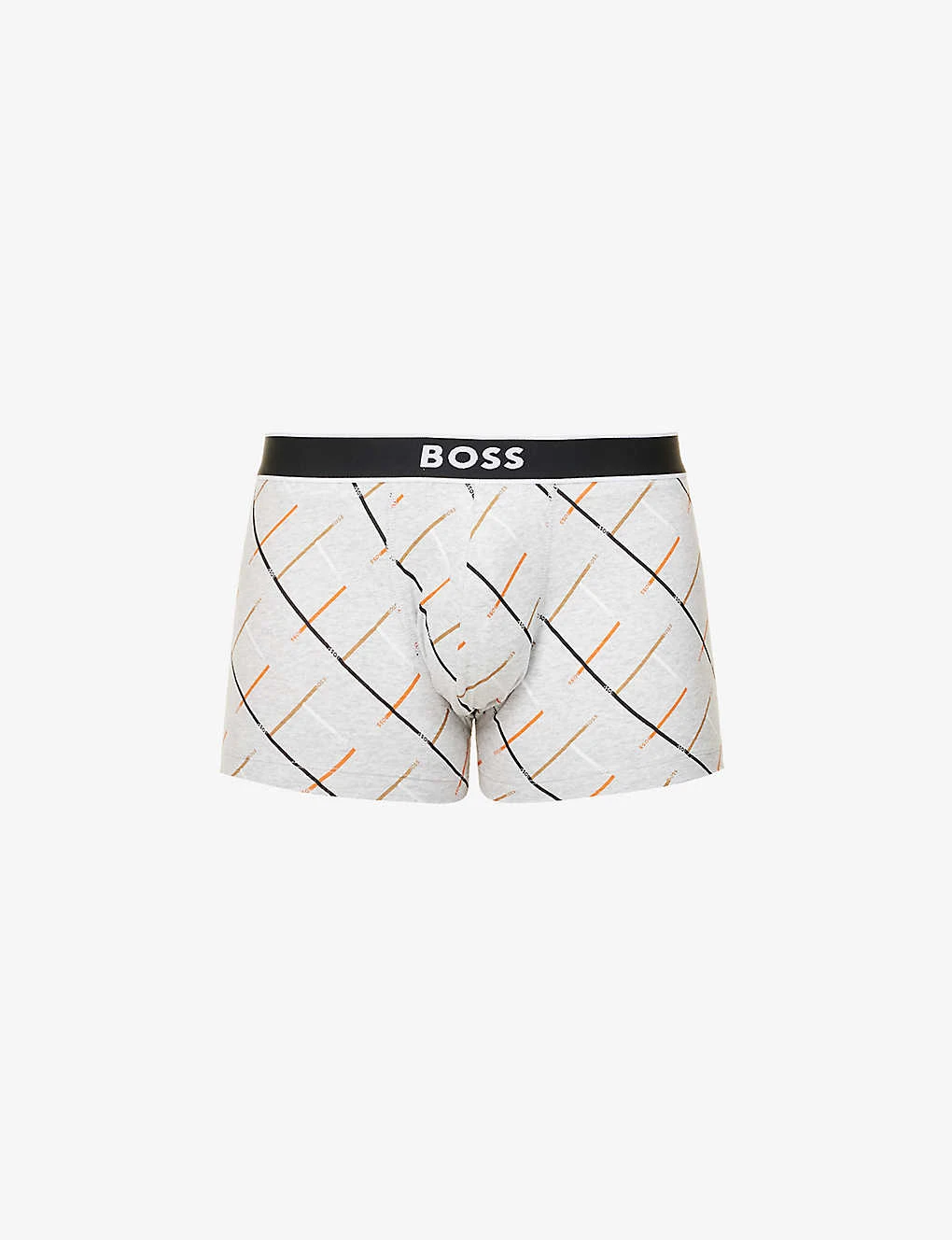 Boss Logo-striped Stretch-cotton Trunks 3 Boss Logo-striped Stretch-cotton Trunks