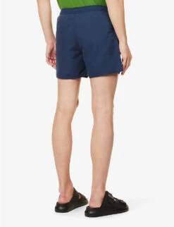 Emporio Armani Logo-badge Elasticated-waist Swim Shorts 10 Emporio Armani Logo-badge Elasticated-waist Swim Shorts -Gentlemen Style Shop R04142632 BLUNAVYNAVYBLUE ALT03