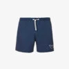 Emporio Armani Logo-badge Elasticated-waist Swim Shorts -Gentlemen Style Shop R04142632 BLUNAVYNAVYBLUE M