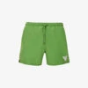 Emporio Armani Logo-embossed Elasticated-waist Swim Shorts 2 Emporio Armani Logo-embossed Elasticated-waist Swim Shorts -Gentlemen Style Shop R04142633 VERDEGREEN M