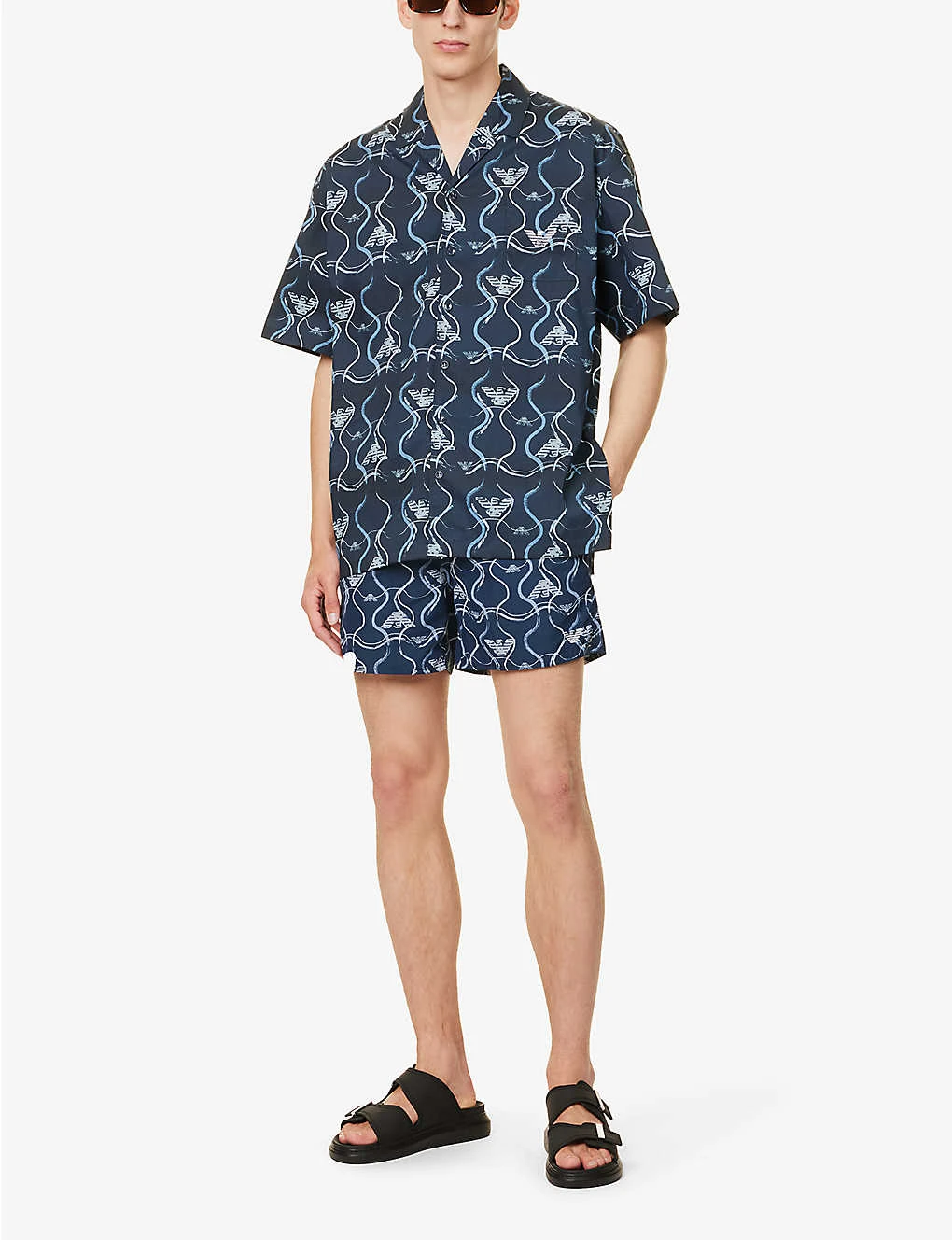 Emporio Armani Graphic-print Elasticated-waist Swim Shorts 4 Emporio Armani Graphic-print Elasticated-waist Swim Shorts - Image 2