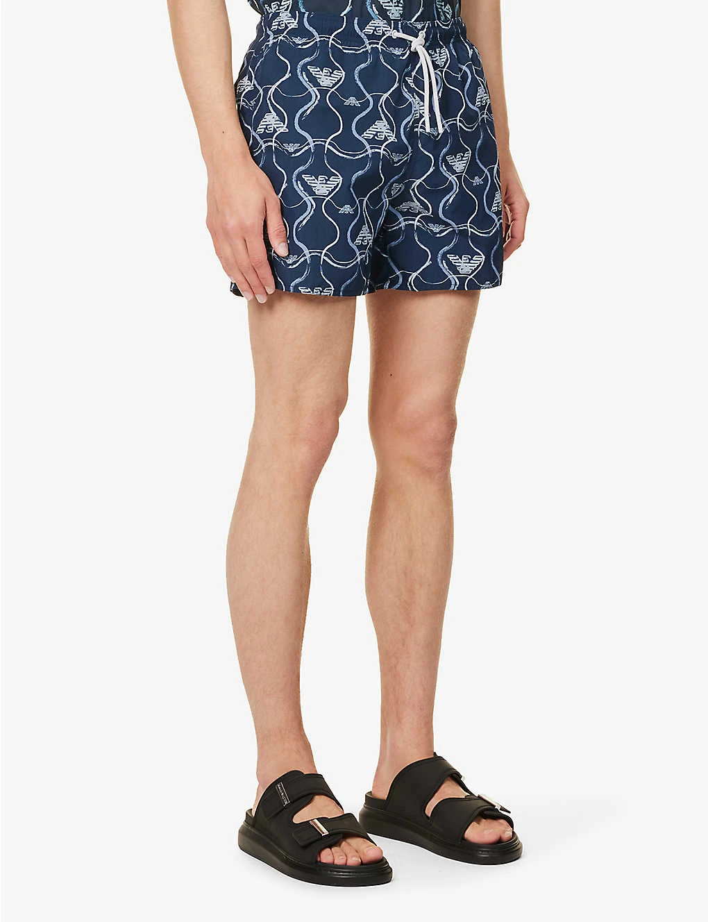 Emporio Armani Graphic-print Elasticated-waist Swim Shorts 5 Emporio Armani Graphic-print Elasticated-waist Swim Shorts - Image 3