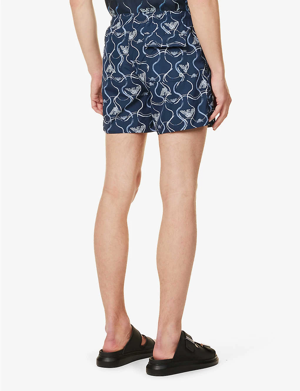 Emporio Armani Graphic-print Elasticated-waist Swim Shorts 6 Emporio Armani Graphic-print Elasticated-waist Swim Shorts - Image 4