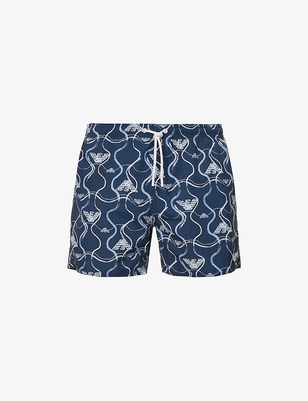 Emporio Armani Graphic-print Elasticated-waist Swim Shorts 3 Emporio Armani Graphic-print Elasticated-waist Swim Shorts