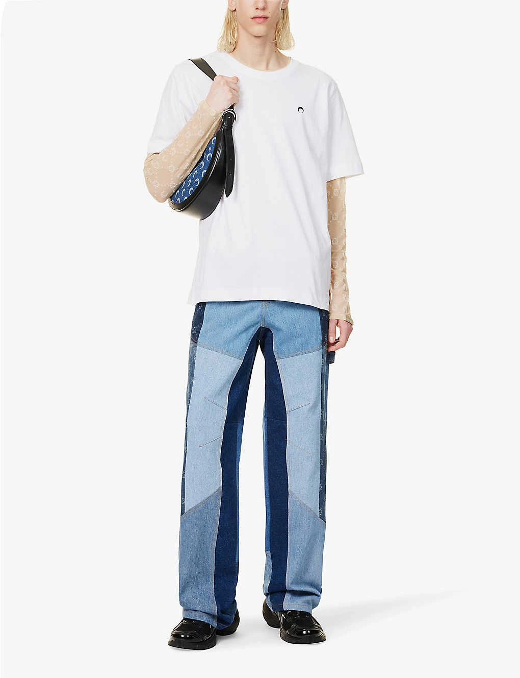 Marine Serre Moon-embroidered Crewneck Regular-fit Cotton-jersey T-shirt 4 Marine Serre Moon-embroidered Crewneck Regular-fit Cotton-jersey T-shirt - Image 2