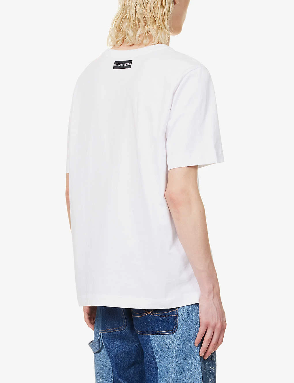 Marine Serre Moon-embroidered Crewneck Regular-fit Cotton-jersey T-shirt 6 Marine Serre Moon-embroidered Crewneck Regular-fit Cotton-jersey T-shirt - Image 4