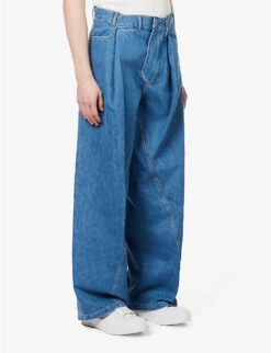 Shift Wide-leg Relaxed-fit Recycled Denim And Polyester–blend Jeans -Gentlemen Style Shop R04144199 WASHEDOUTBLUE ALT02