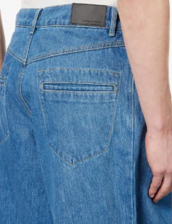 Shift Wide-leg Relaxed-fit Recycled Denim And Polyester–blend Jeans -Gentlemen Style Shop R04144199 WASHEDOUTBLUE ALT04