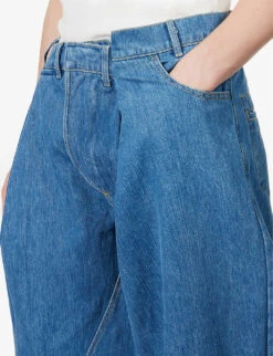 Shift Wide-leg Relaxed-fit Recycled Denim And Polyester–blend Jeans -Gentlemen Style Shop R04144199 WASHEDOUTBLUE ALT05