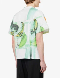 Hard Food Graphic-print Cotton-blend T-shirt 10 Hard Food Graphic-print Cotton-blend T-shirt -Gentlemen Style Shop R04144205 LIGHTBLUEGREENYELLOW ALT03