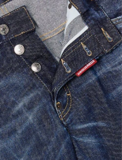 DSQUARED2 Super Twinky Distressed Slim-fit Stretch-denim Jeans -Gentlemen Style Shop R04145487 NAVYBLUE ALT06