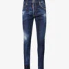 DSQUARED2 Super Twinky Distressed Slim-fit Stretch-denim Jeans -Gentlemen Style Shop R04145487 NAVYBLUE M