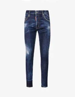 DSQUARED2 Super Twinky Distressed Slim-fit Stretch-denim Jeans
