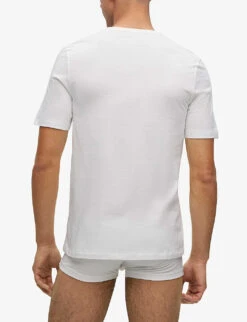 Hugo Pack Of Three Logo-print Regular-fit Cotton-jersey T-shirts 10 Hugo Pack Of Three Logo-print Regular-fit Cotton-jersey T-shirts -Gentlemen Style Shop R04145963 WHITE ALT03