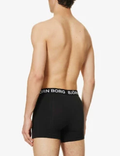 Bjorn Borg Logo-waistband Pack Of Seven Stretch-cotton Boxers 8 Bjorn Borg Logo-waistband Pack Of Seven Stretch-cotton Boxers -Gentlemen Style Shop R04148072 BLACK ALT02