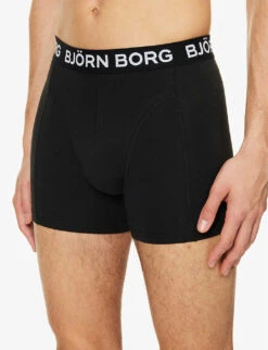 Bjorn Borg Logo-waistband Pack Of Seven Stretch-cotton Boxers 9 Bjorn Borg Logo-waistband Pack Of Seven Stretch-cotton Boxers -Gentlemen Style Shop R04148072 BLACK ALT03