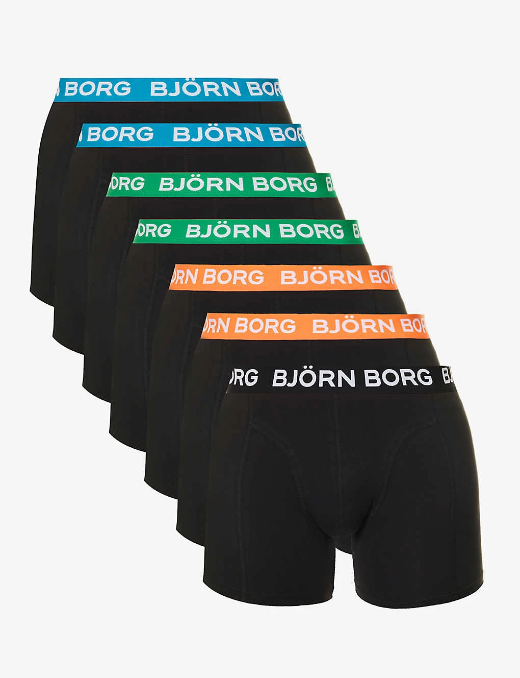 Bjorn Borg Logo-waistband Pack Of Seven Stretch-cotton Boxers 3 Bjorn Borg Logo-waistband Pack Of Seven Stretch-cotton Boxers