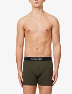 Bjorn Borg Pack Of Three Logo-print Organic Stretch-cotton Boxers -Gentlemen Style Shop R04148077 MIX ALT02