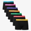 PAUL SMITH Pack Of Seven Logo-waistband Organic Stretch-cotton Trunks -Gentlemen Style Shop R04148415 BLACKS M