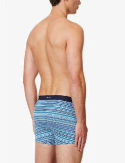 PAUL SMITH Pack Of Three Stripe Stretch Organic-cotton Trunks -Gentlemen Style Shop R04148423 MULTICOLOUR ALT02