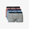 PAUL SMITH Pack Of Three Stripe Stretch Organic-cotton Trunks -Gentlemen Style Shop R04148423 MULTICOLOUR M