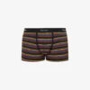 PAUL SMITH Striped Mid-rise Organic Stretch-cotton Trunks