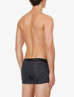 PAUL SMITH Polka-dot Mid-rise Organic Stretch-cotton Trunks 8 PAUL SMITH Polka-dot Mid-rise Organic Stretch-cotton Trunks -Gentlemen Style Shop R04148431 BLACKS ALT02