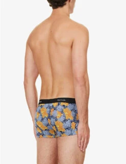 PAUL SMITH Jaguar-print Mid-rise Organic Stretch-cotton Trunks 8 PAUL SMITH Jaguar-print Mid-rise Organic Stretch-cotton Trunks -Gentlemen Style Shop R04148433 BLUES ALT02