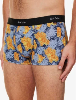 PAUL SMITH Jaguar-print Mid-rise Organic Stretch-cotton Trunks 9 PAUL SMITH Jaguar-print Mid-rise Organic Stretch-cotton Trunks -Gentlemen Style Shop R04148433 BLUES ALT03