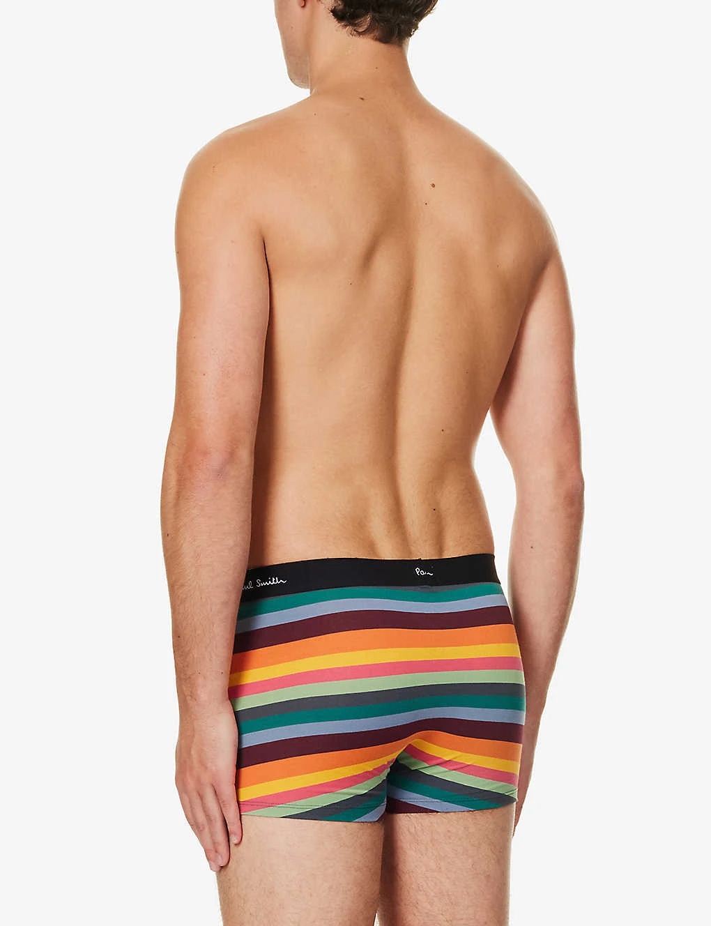 PAUL SMITH Striped Logo-waistband Low-rise Stretch-organic-cotton Trunks 5 PAUL SMITH Striped Logo-waistband Low-rise Stretch-organic-cotton Trunks - Image 3