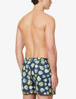 PAUL SMITH Graphic-pattern Drawstring-waistband Recycled-polyester-blend Swim Shorts 10 PAUL SMITH Graphic-pattern Drawstring-waistband Recycled-polyester-blend Swim Shorts -Gentlemen Style Shop R04148455 BLUES ALT03