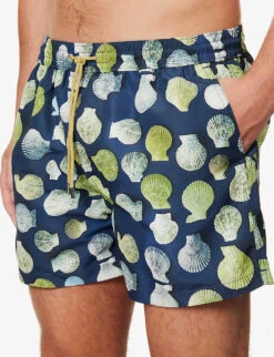 PAUL SMITH Graphic-pattern Drawstring-waistband Recycled-polyester-blend Swim Shorts 11 PAUL SMITH Graphic-pattern Drawstring-waistband Recycled-polyester-blend Swim Shorts -Gentlemen Style Shop R04148455 BLUES ALT04
