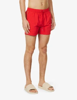 PAUL SMITH Artist Stripe Grosgrain-trim Recycled-polyamide Swim Shorts -Gentlemen Style Shop R04148458 REDS ALT02