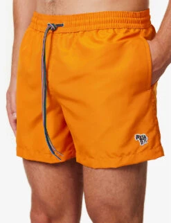 PAUL SMITH Zebra-embroidered Recycled-polyester Swim Shorts 11 PAUL SMITH Zebra-embroidered Recycled-polyester Swim Shorts -Gentlemen Style Shop R04148460 GOLD ALT04
