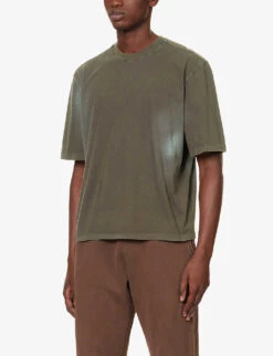 Faded-wash Boxy-fit Organic Cotton-jersey T-shirt -Gentlemen Style Shop R04149475 BRUNETTE ALT02