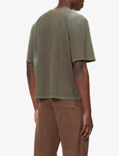 Faded-wash Boxy-fit Organic Cotton-jersey T-shirt -Gentlemen Style Shop R04149475 BRUNETTE ALT03