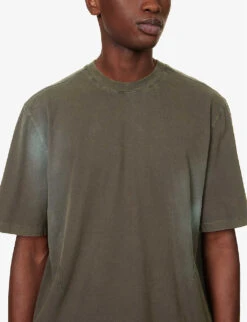 Faded-wash Boxy-fit Organic Cotton-jersey T-shirt -Gentlemen Style Shop R04149475 BRUNETTE ALT04