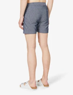 ORLEBAR BROWN Bulldog Geometric-print Regular-fit Woven Swim Shorts -Gentlemen Style Shop R04150079 HONEYCOMB ALT03