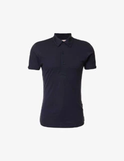 ORLEBAR BROWN Sebastian Short-sleeved Cotton And Silk-blend Polo Shirt