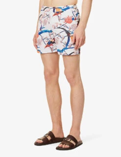 ORLEBAR BROWN Bulldog Floral-print Swim Shorts -Gentlemen Style Shop R04150135 WHITESAND ALT02