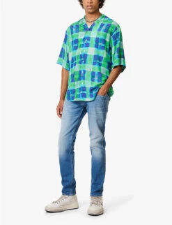 Replay Anbass 573 BIO Regular-fit Tapered-leg Organic Stretch-denim Jeans 10 Replay Anbass 573 BIO Regular-fit Tapered-leg Organic Stretch-denim Jeans -Gentlemen Style Shop R04151304 MEDIUMBLUE ALT01