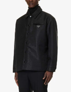 Prada Re-Nylon Brand-plaque Padded Recycled-polyamide Overshirt -Gentlemen Style Shop R04152248 BLACK ALT02
