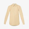 Alexander McQueen Harness Pleated-cuffs Slim-fit Cotton-poplin Shirt -Gentlemen Style Shop R04153541 BEIGE M