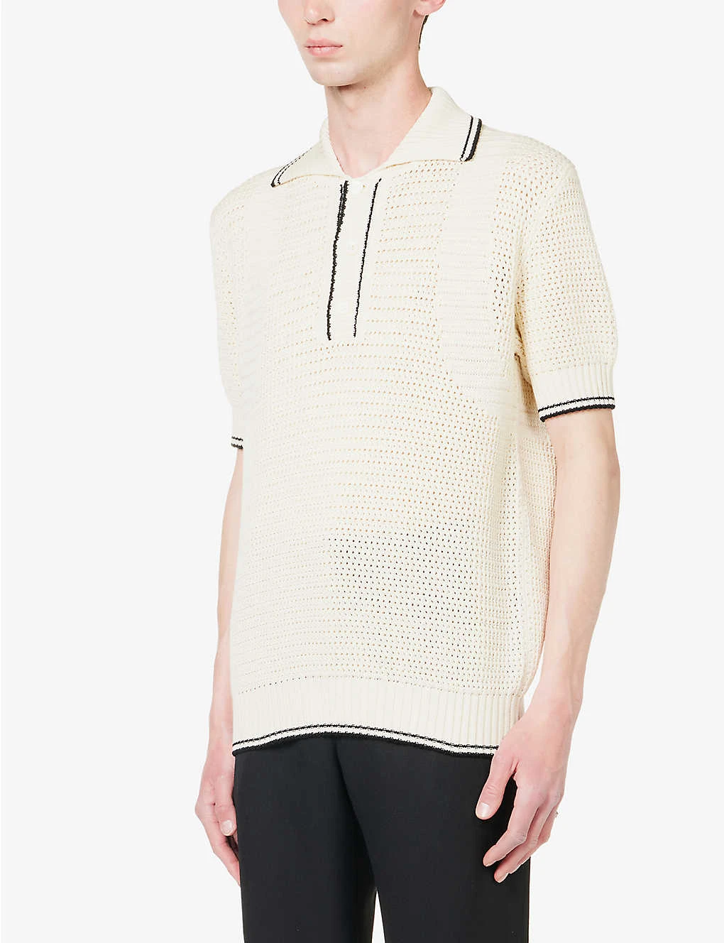 Alexander McQueen Contrast-stripe Relaxed-fit Cotton-knit Polo Shirt 5 Alexander McQueen Contrast-stripe Relaxed-fit Cotton-knit Polo Shirt - Image 3